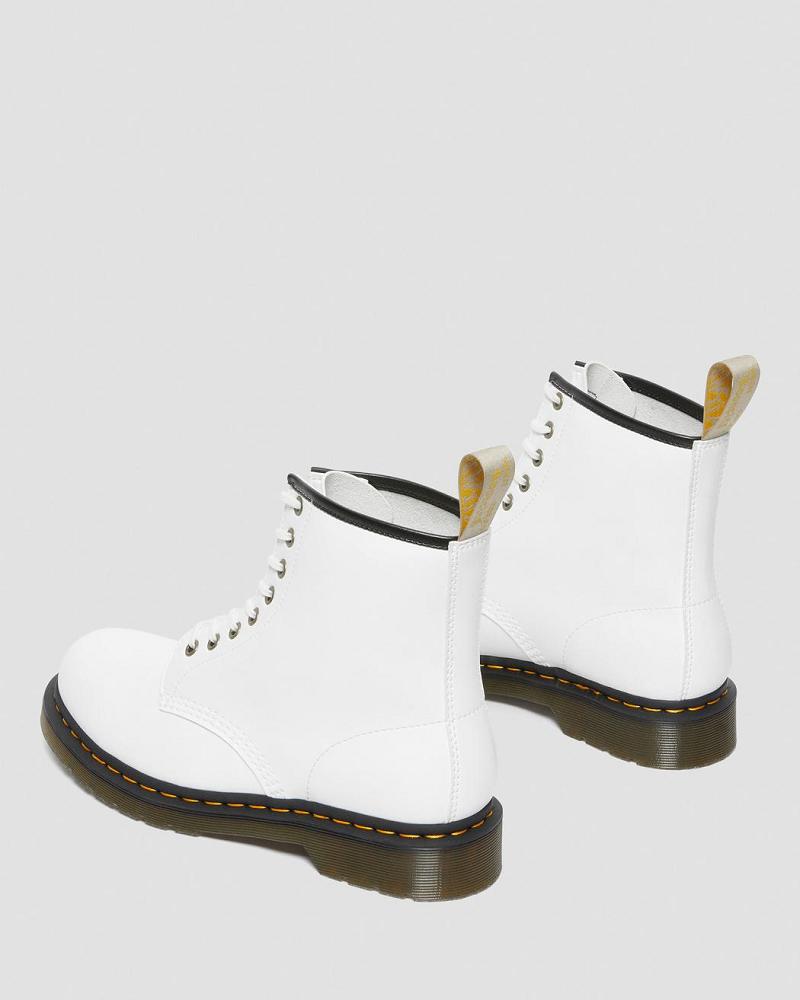 Dr Martens Vegan 1460 Kemble Snørestøvler Herre Hvide | DK 546DFM
